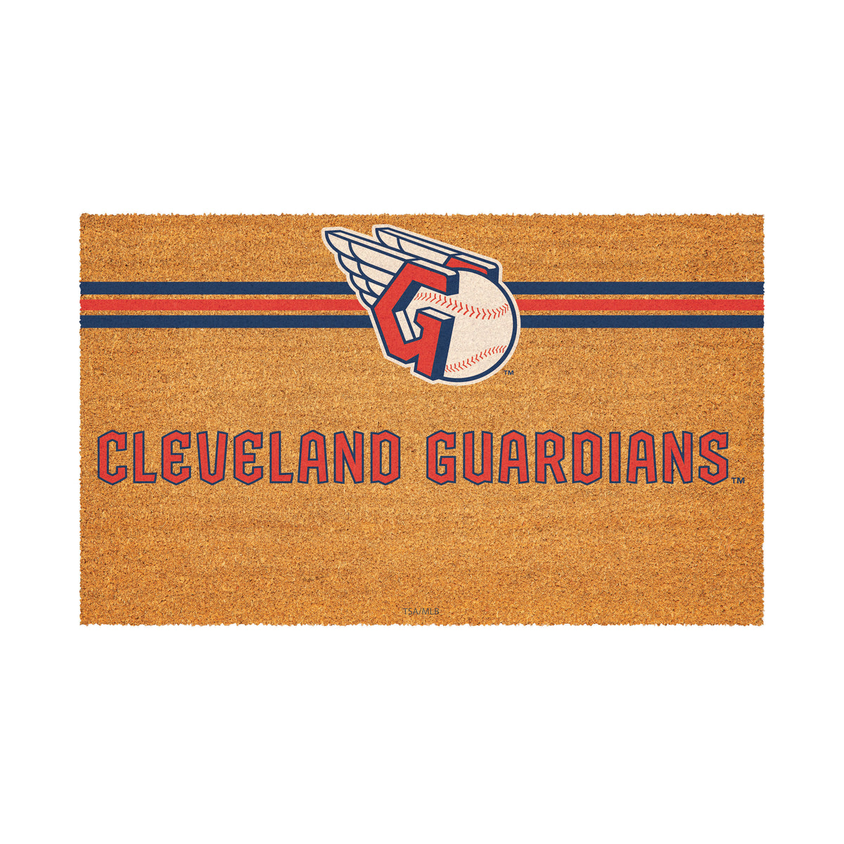 Cleveland Guardians Personalized Mat, Natural Coir with Color Logo, 30" x 18", Slide 2 of 4