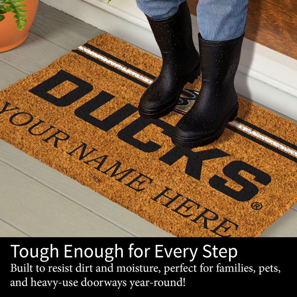 Anaheim Ducks Personalized Mat, Natural Coir with Color Logo, Slide 8 of 15