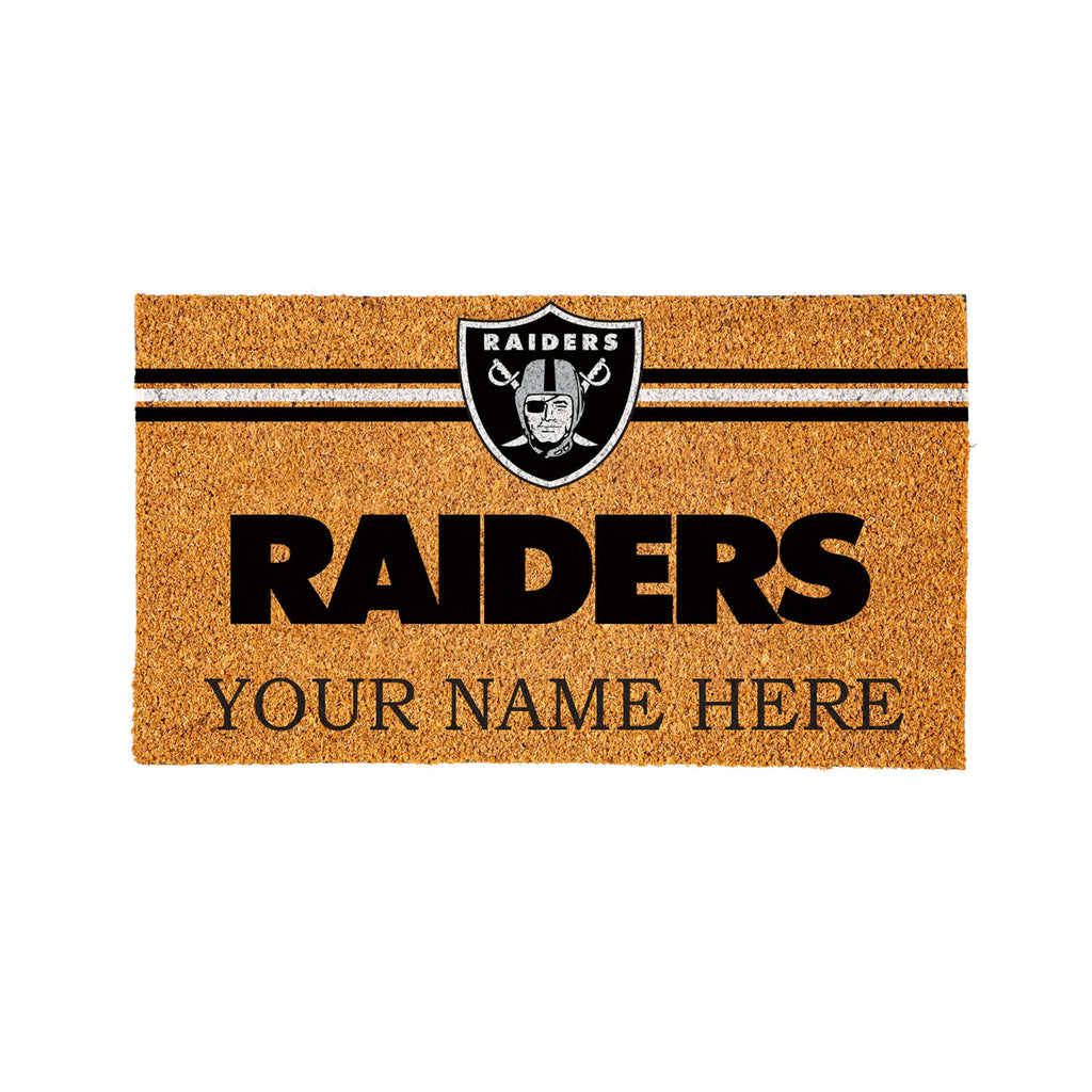 Las Vegas Raiders Personalized Mat, Natural Coir with Color Logo, 30" x 18", Slide 15 of 15