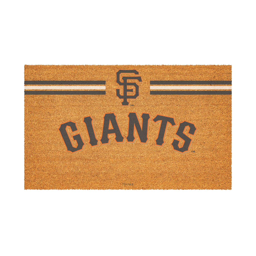 San Francisco Giants Personalized Mat, Natural Coir with Color Logo, 30" x 18", Slide 2 of 4