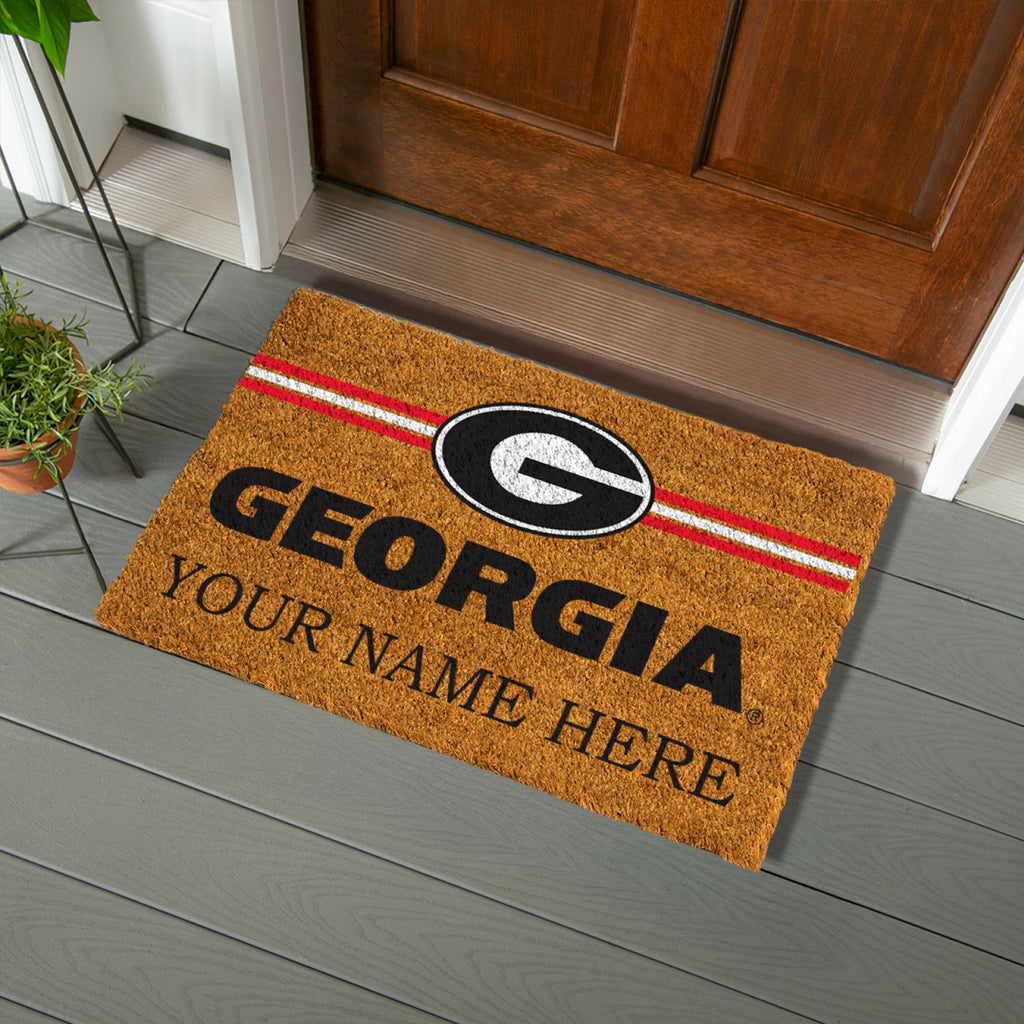 University of Georgia Personalized Mat, Natural Coir with Color Logo, 30" x 18", Slide 4 of 15