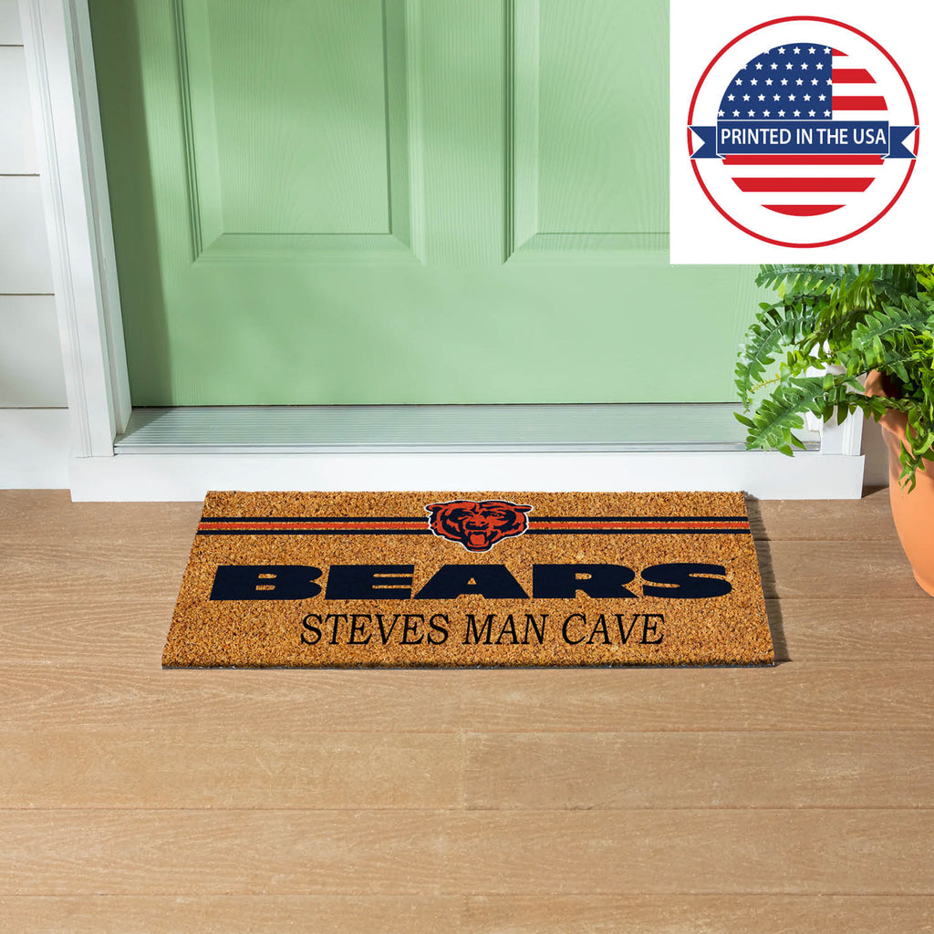 Chicago Bears Personalized Mat, Natural Coir with Color Logo, 30" x 18", Slide 9 of 15