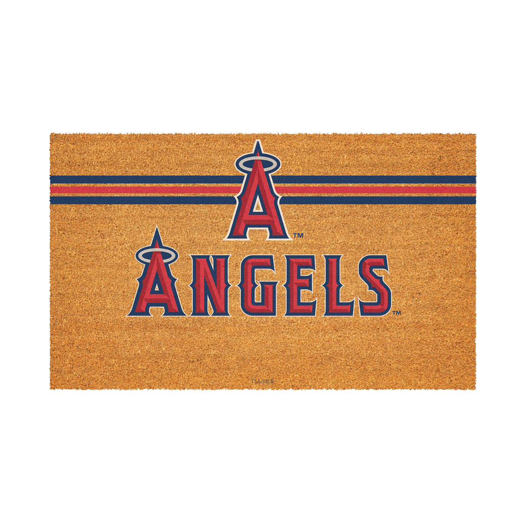 Los Angeles Angels Personalized Mat, Natural Coir with Color Logo, 30" x 18", Slide 2 of 4