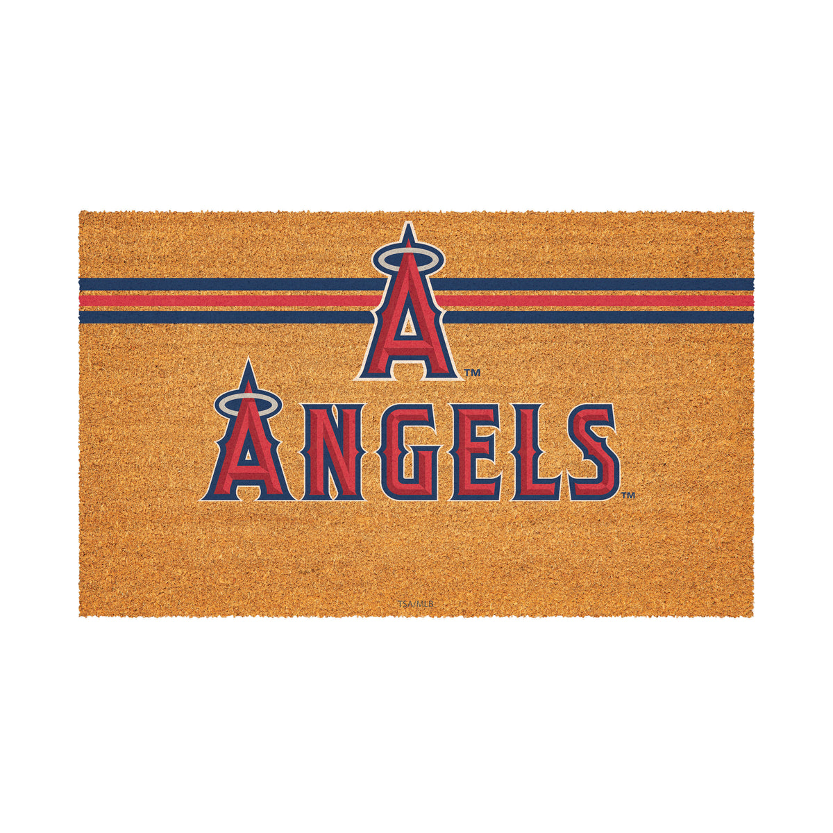 Los Angeles Angels Personalized Mat, Natural Coir with Color Logo, 30" x 18", Slide 2 of 4