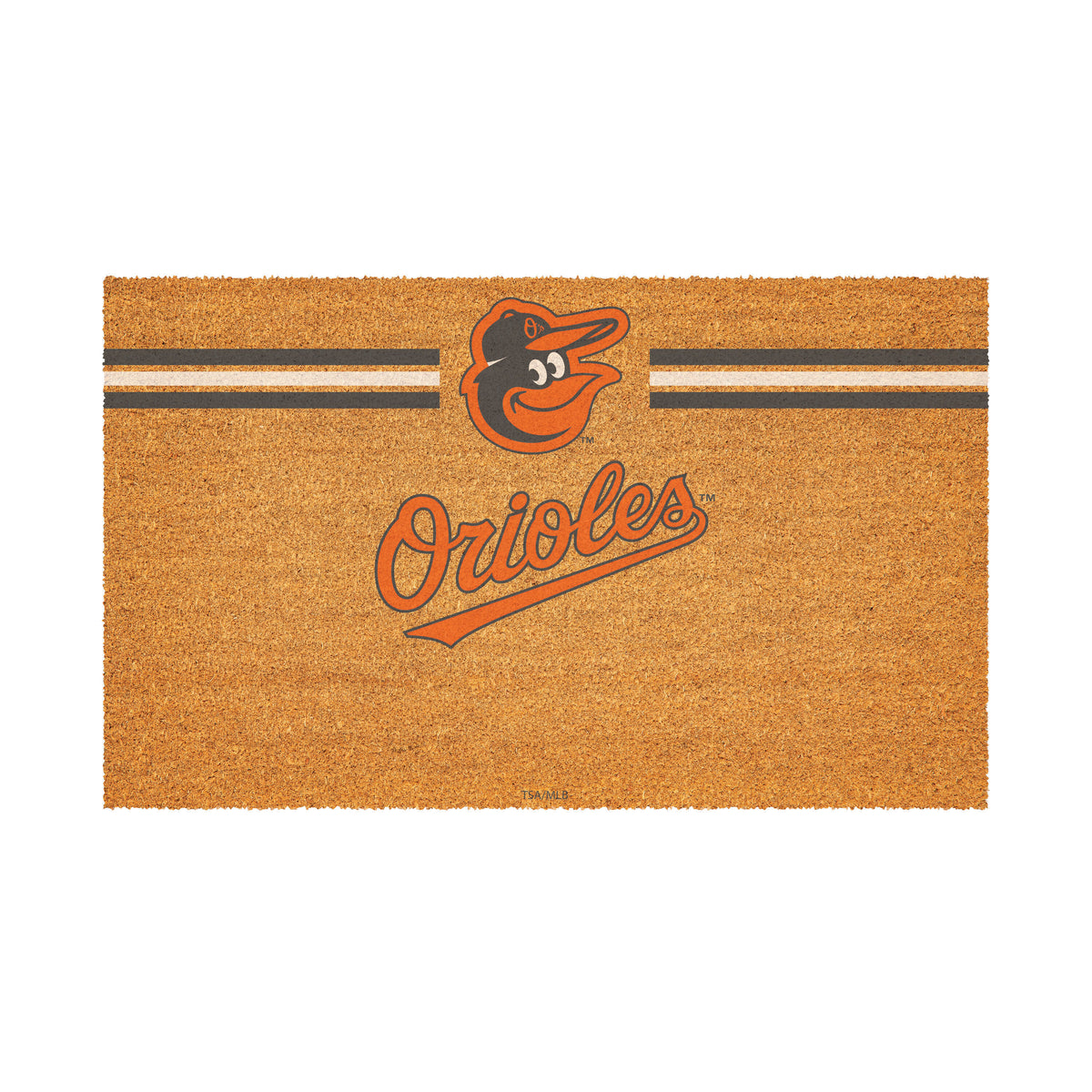 Baltimore Orioles Personalized Mat, Natural Coir with Color Logo, 30" x 18", Slide 2 of 4