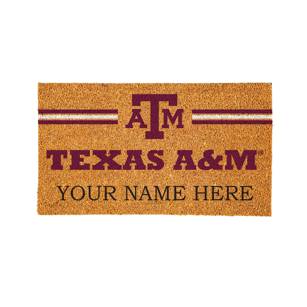 Texas A&M Personalized Mat, Natural Coir with Color Logo, 30" x 18", Slide 9 of 13
