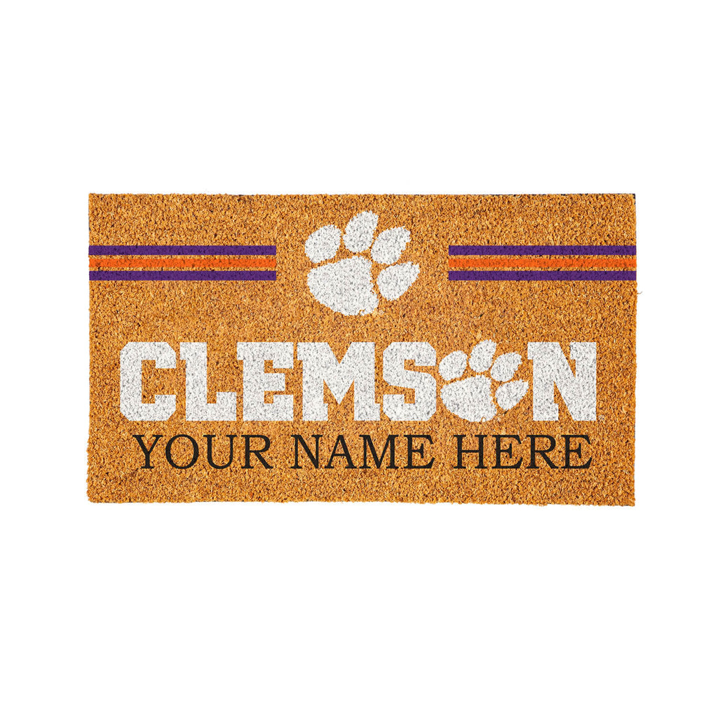 Clemson University Personalized Mat, Natural Coir with Color Logo, 30" x 18", Slide 10 of 15