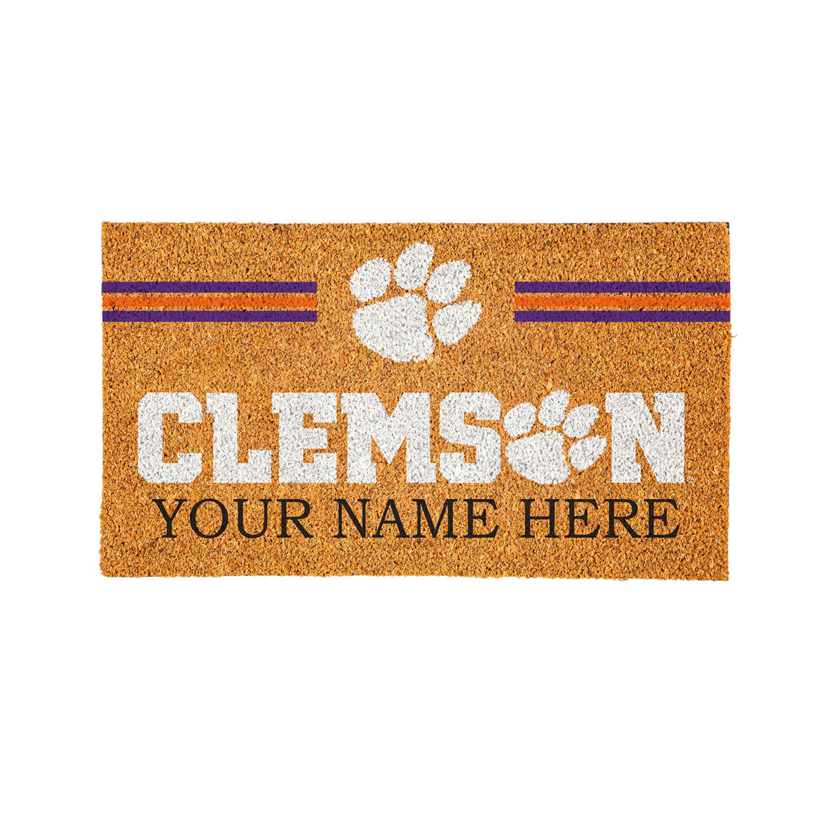Clemson University Personalized Mat, Natural Coir with Color Logo, 30" x 18", Slide 10 of 15