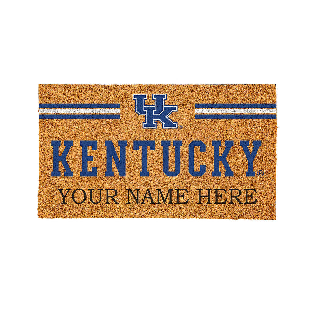 University of Kentucky Personalized Mat, Natural Coir with Color Logo, 30" x 18"