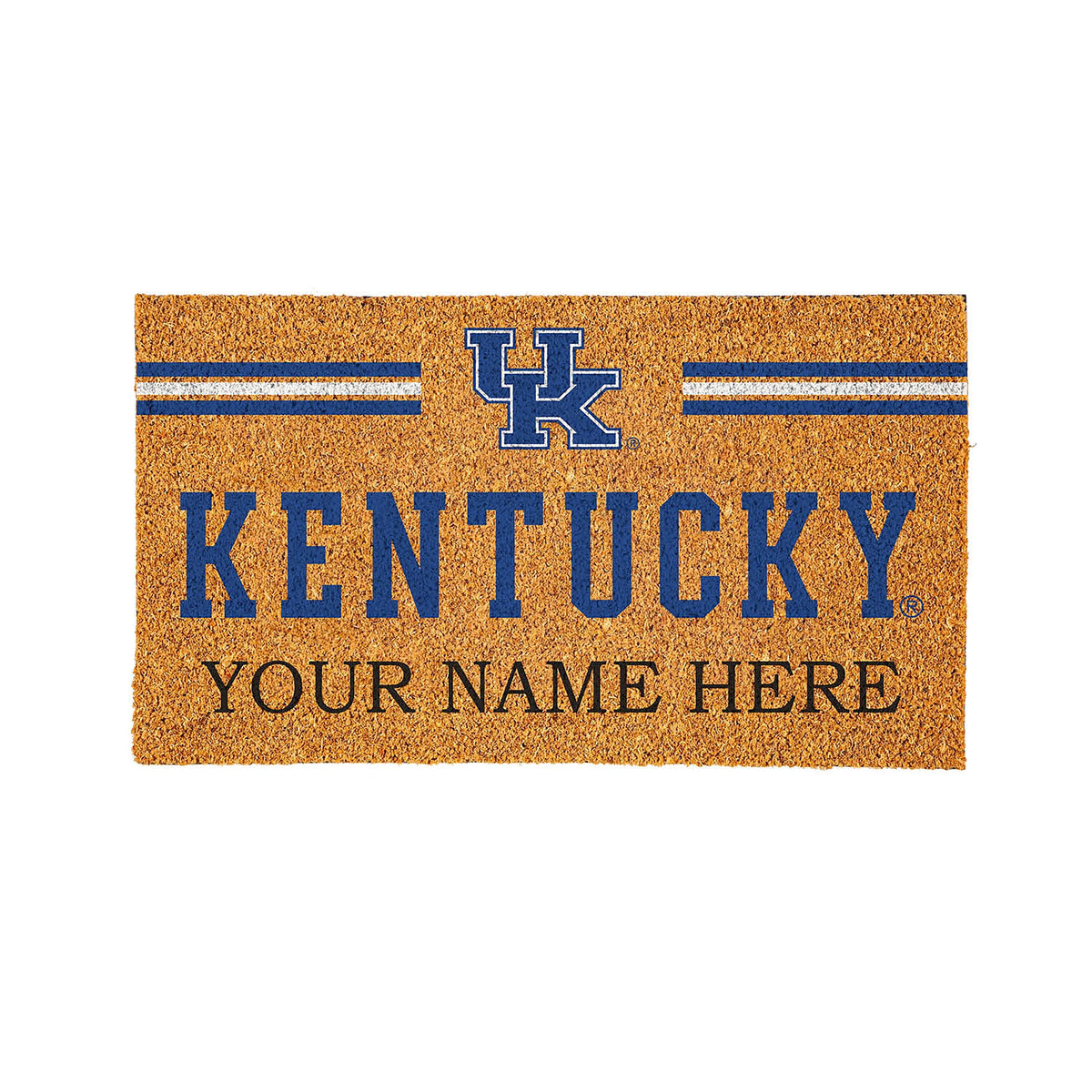University of Kentucky Personalized Mat, Natural Coir with Color Logo, 30" x 18"