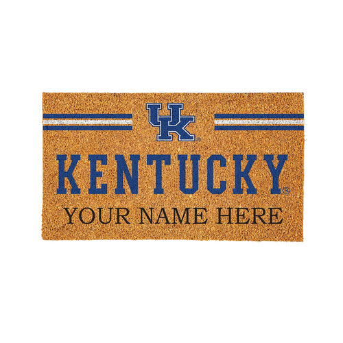 University of Kentucky Personalized Mat, Natural Coir with Color Logo, 30" x 18"