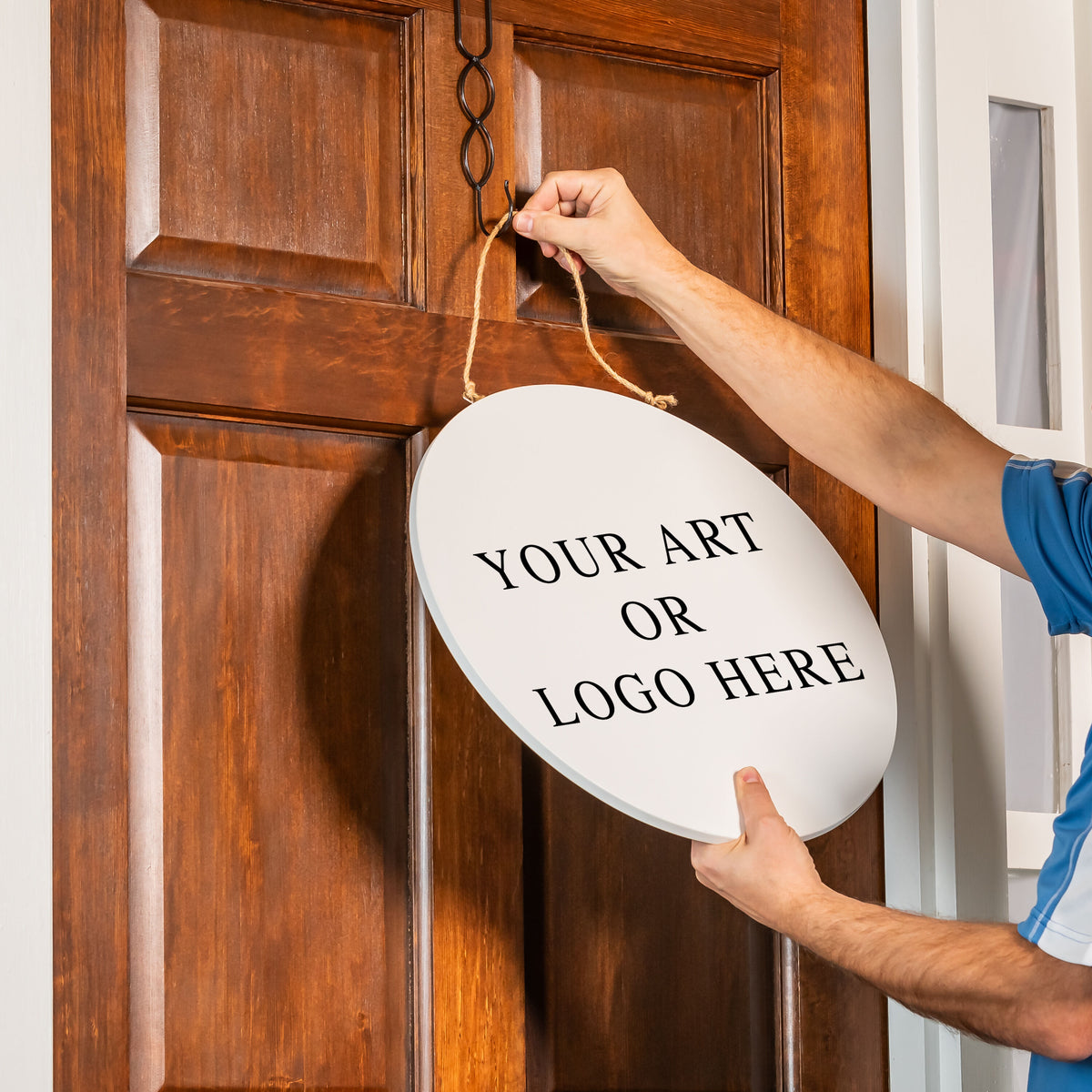 Upload Your Own Art, Door Décor with Rope 18"x0.47"18", Slide 3 of 3