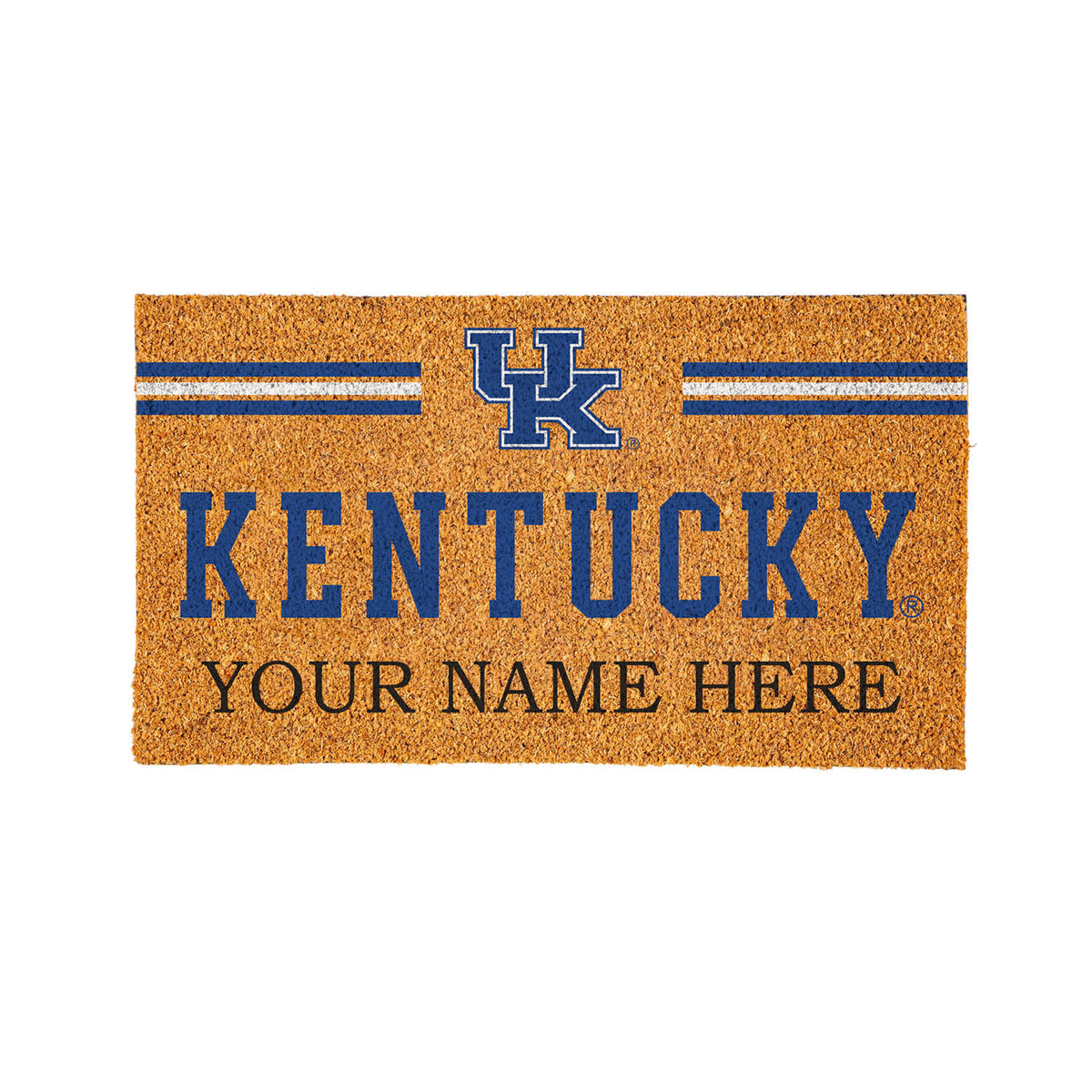 University of Kentucky Personalized Mat, Natural Coir with Color Logo, 30" x 18", Slide 10 of 15