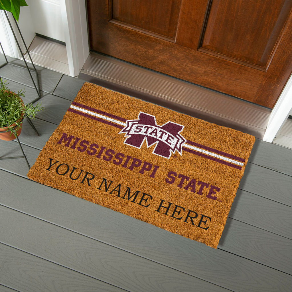 Mississippi State University Personalized Mat, Natural Coir with Color Logo, 30" x 18", Slide 6 of 15
