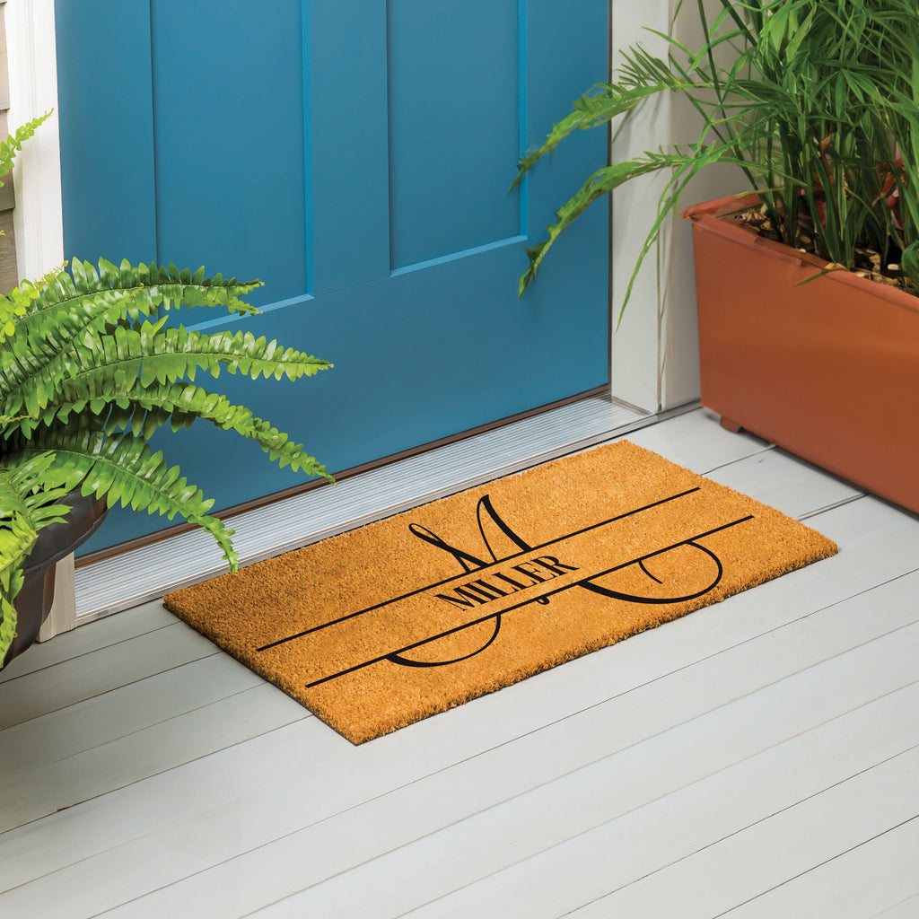 Modern Personalized Monogram Coir Mat 18"x30", Slide 40 of 40