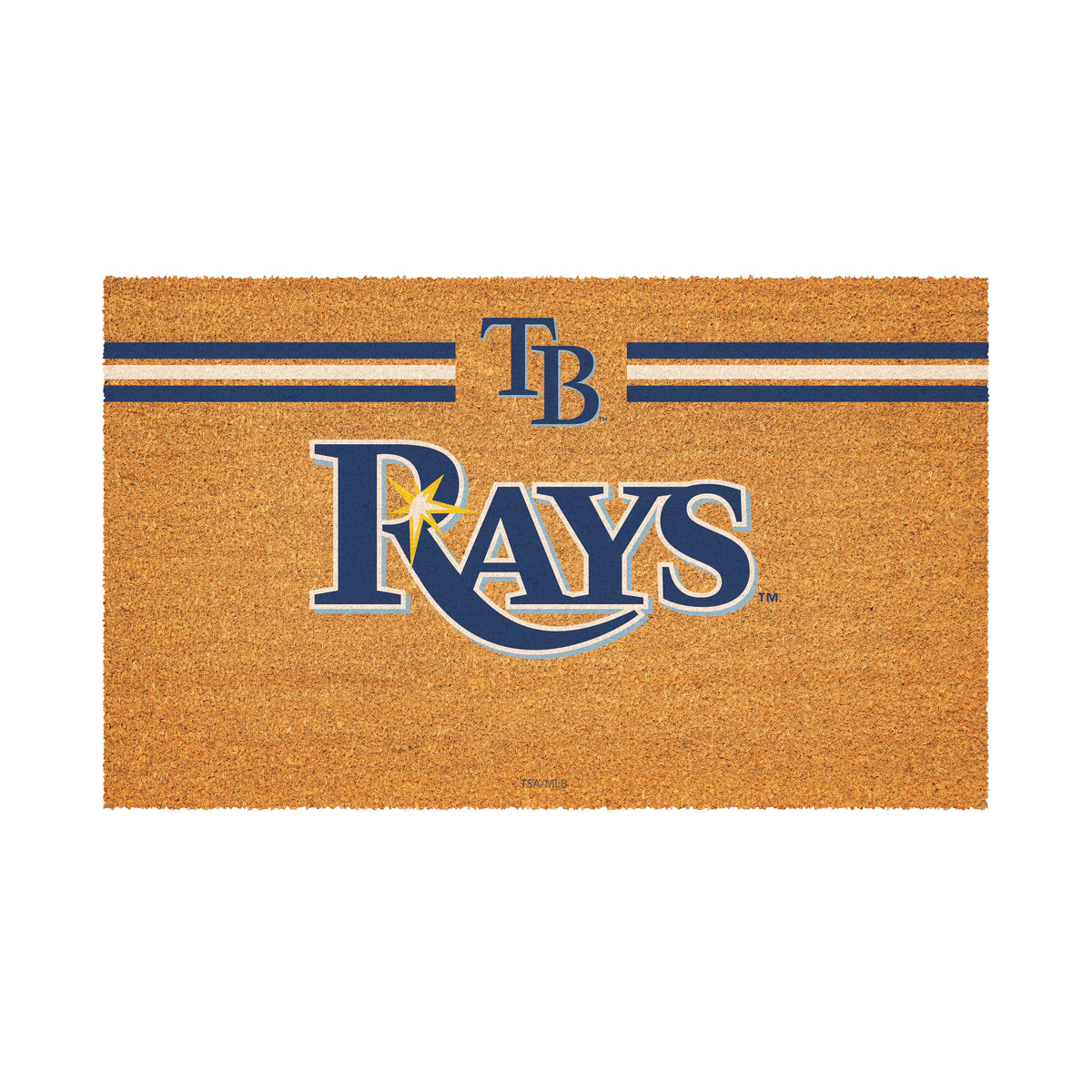 Tampa Bay Rays Personalized Mat, Natural Coir with Color Logo, 30" x 18", Slide 2 of 4