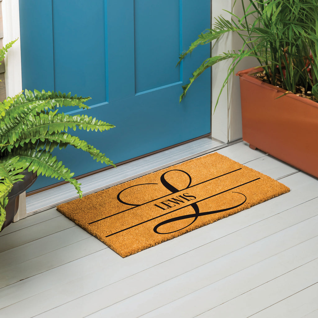 Modern Personalized Monogram Coir Mat 18"x30", Slide 13 of 40