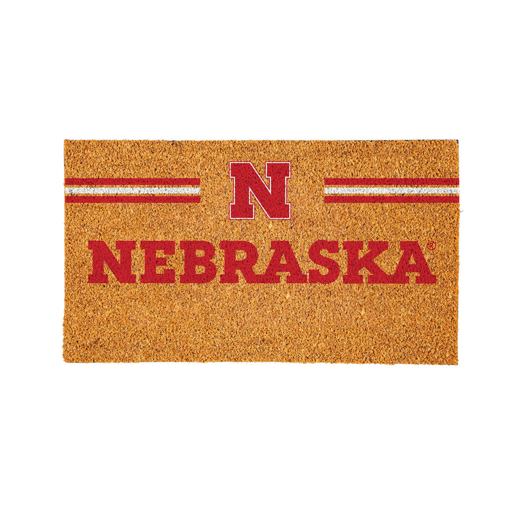 University of Nebraska Personalized Mat, Natural Coir with Color Logo, 30" x 18", Slide 14 of 15