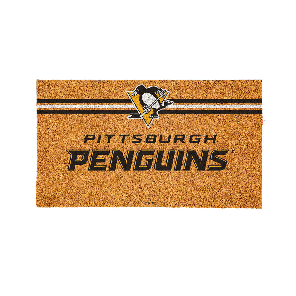 Pittsburgh Penguins Personalized Mat, Natural Coir with Color Logo, 30" x 18", Slide 14 of 15