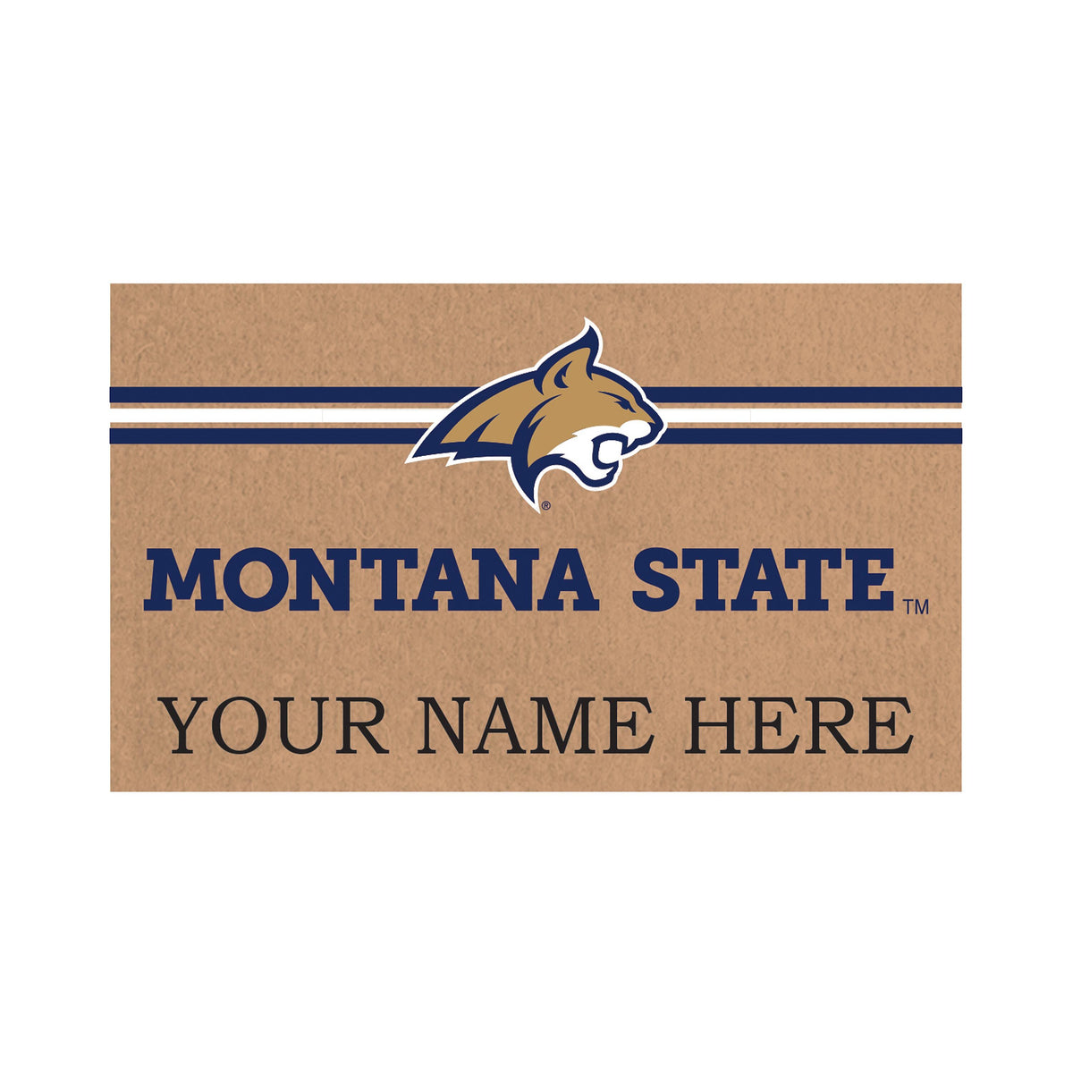 Montana State University Personalized Mat, Natural Coir with Color Logo, 30" x 18", Slide 3 of 6