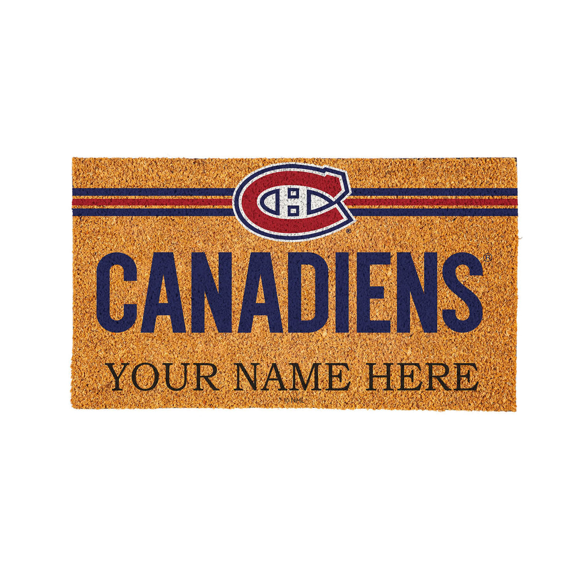 Montreal Canadiens Personalized Mat, Natural Coir with Color Logo, 30" x 18", Slide 11 of 15