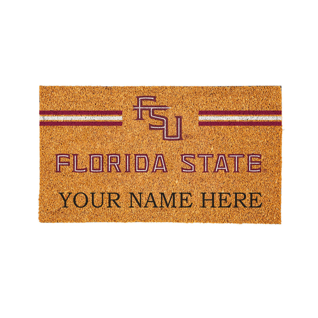Florida State University Personalized Mat, Natural Coir with Color Logo, 30" x 18", Slide 13 of 15