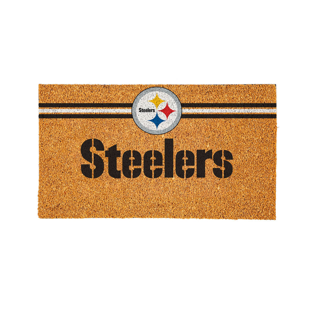 Pittsburgh Steelers Personalized Mat, Natural Coir with Color Logo, 30" x 18", Slide 12 of 15