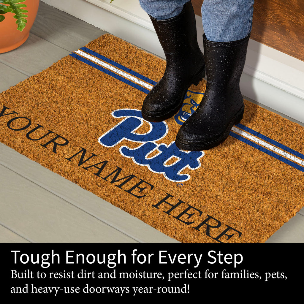 University of Pittsburgh Personalized Mat, Natural Coir with Color Logo, 30" x 18", Slide 6 of 15