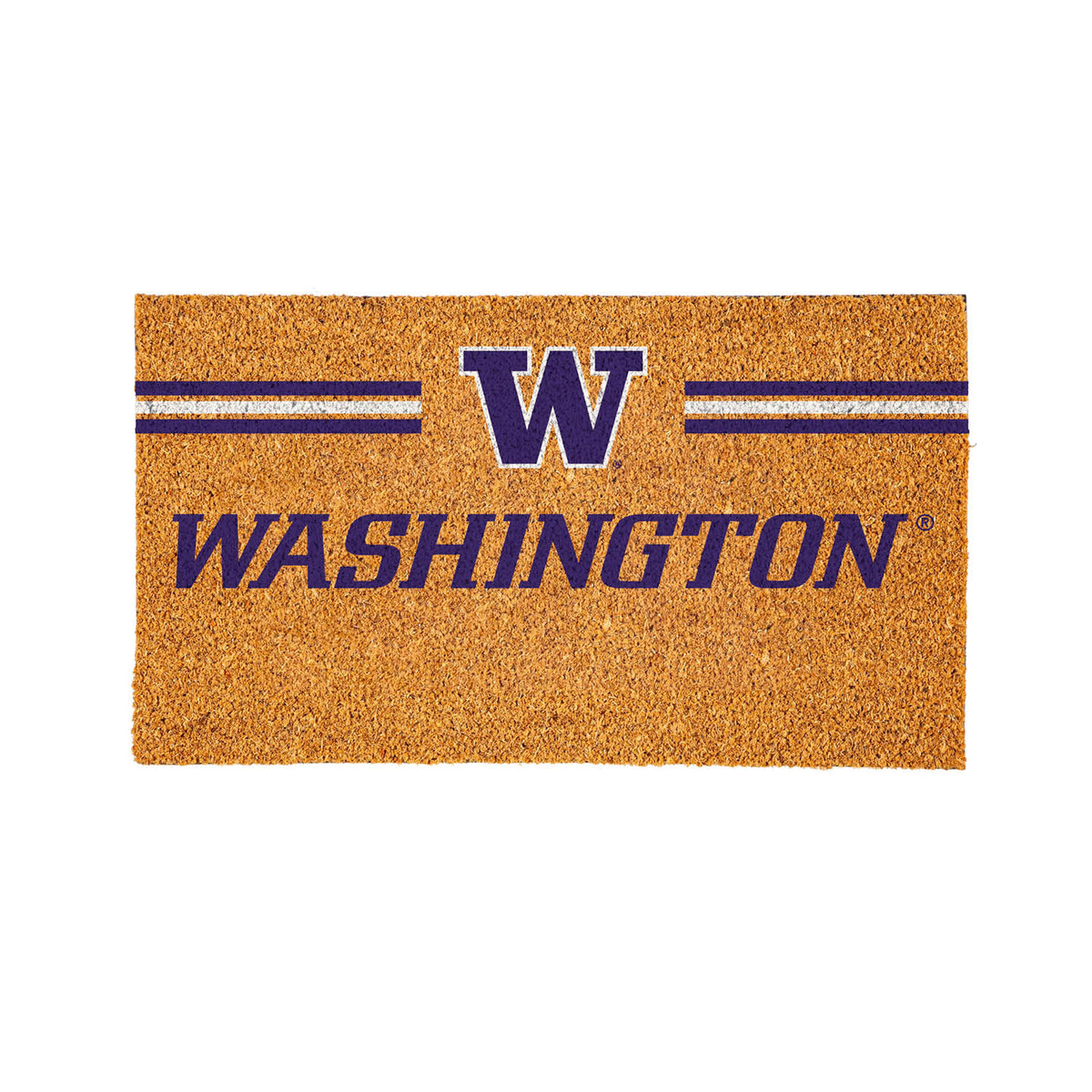 University of Washington Personalized Mat, Natural Coir with Color Logo, 30" x 18", Slide 15 of 15