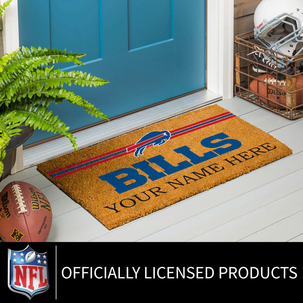 Buffalo Bills Personalized Mat, Natural Coir with Color Logo, 30" x 18", Slide 8 of 15