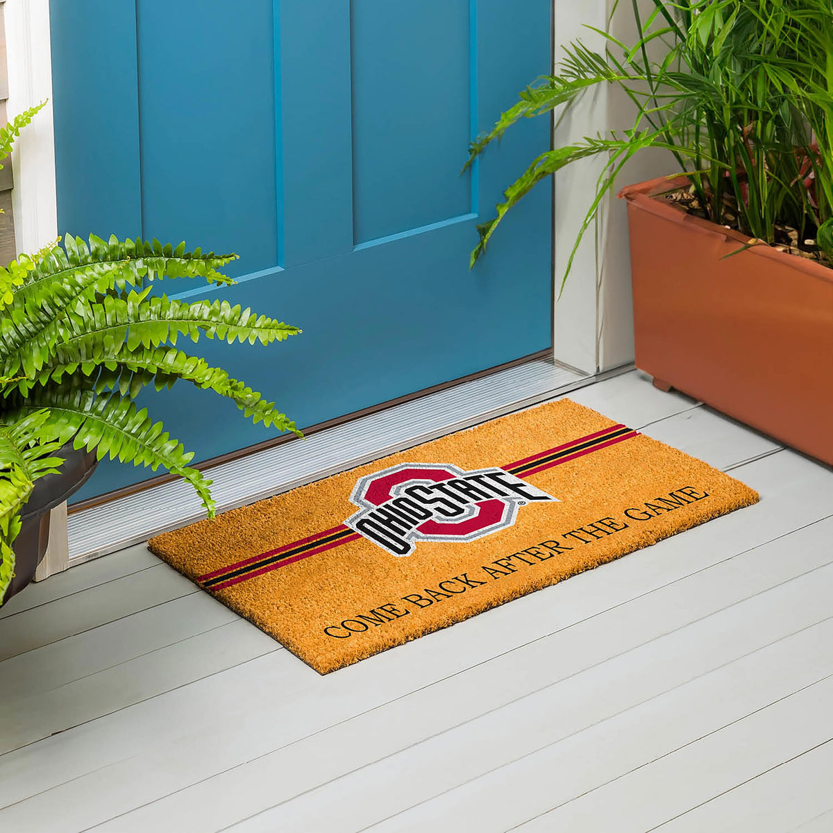 Ohio State University Personalized Mat, Natural Coir with Color Logo, 30" x 18"