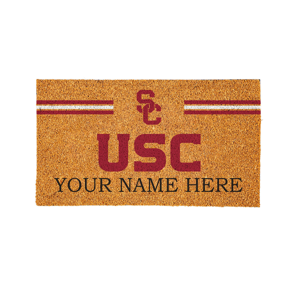 University of Southern California Personalized Mat, Natural Coir with Color Logo, 30" x 18", Slide 10 of 15