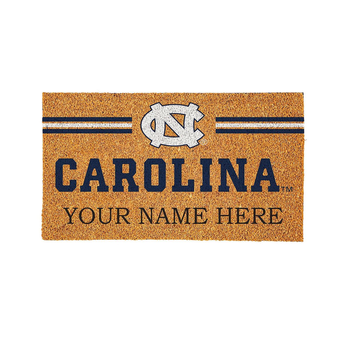 University of North Carolina Personalized Mat, Natural Coir with Color Logo, 30" x 18"