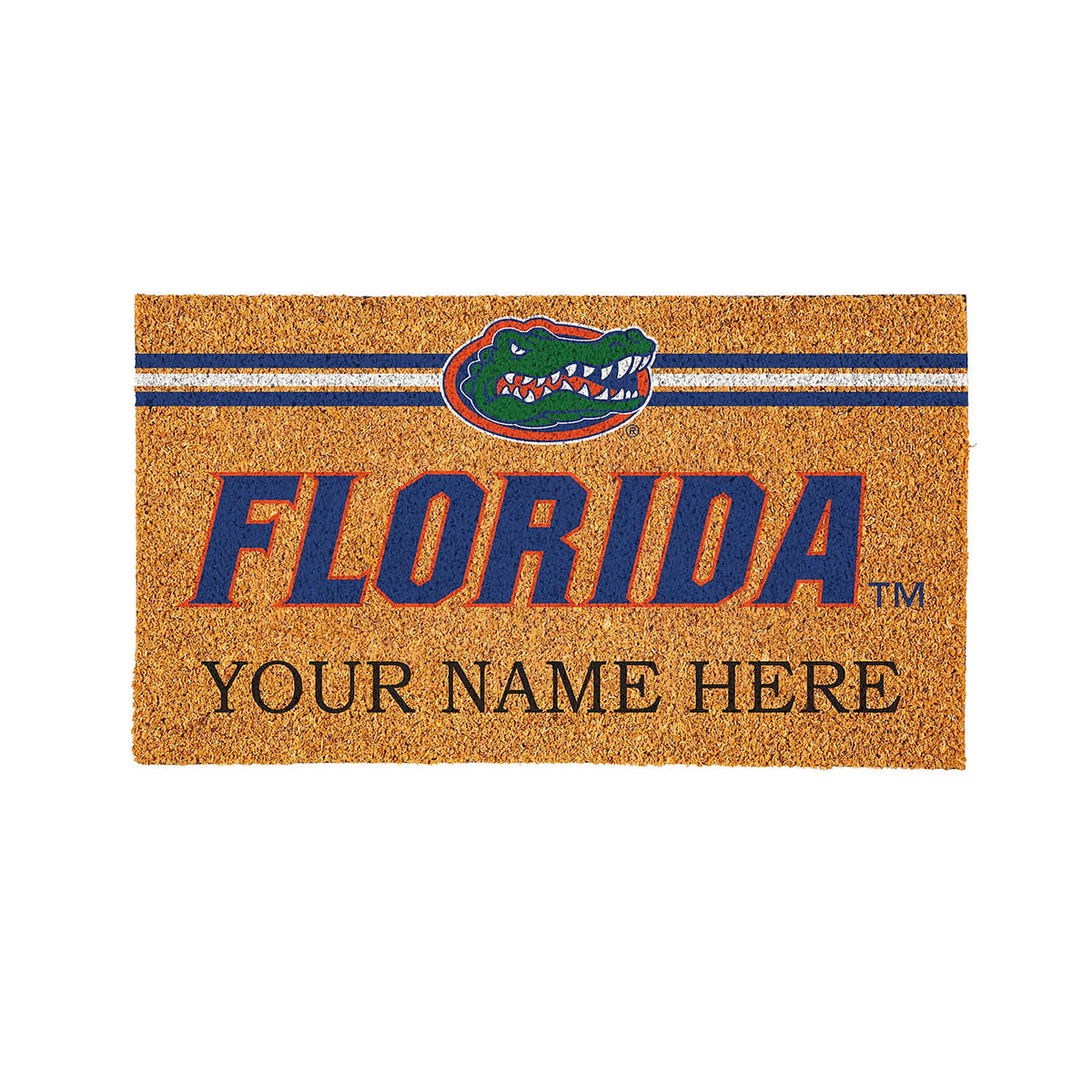 University of Florida Personalized Mat, Natural Coir with Color Logo, 30" x 18"