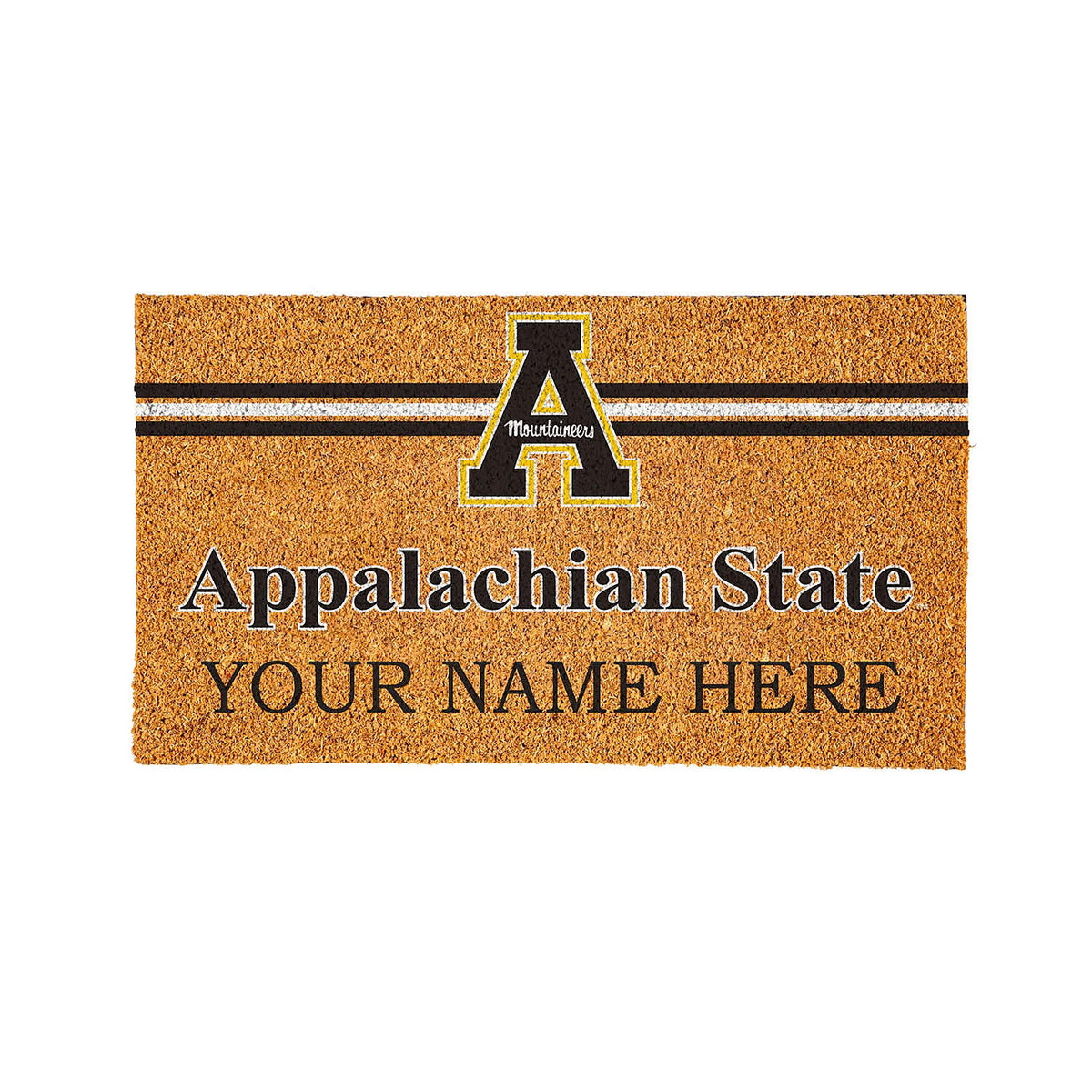 Appalachian State University Personalized Mat, Natural Coir with Color Logo, 30" x 18"