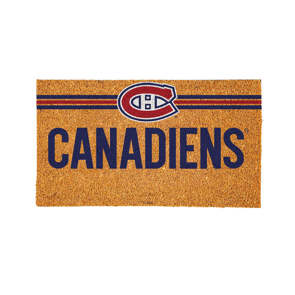 Montreal Canadiens Personalized Mat, Natural Coir with Color Logo, 30" x 18", Slide 15 of 15
