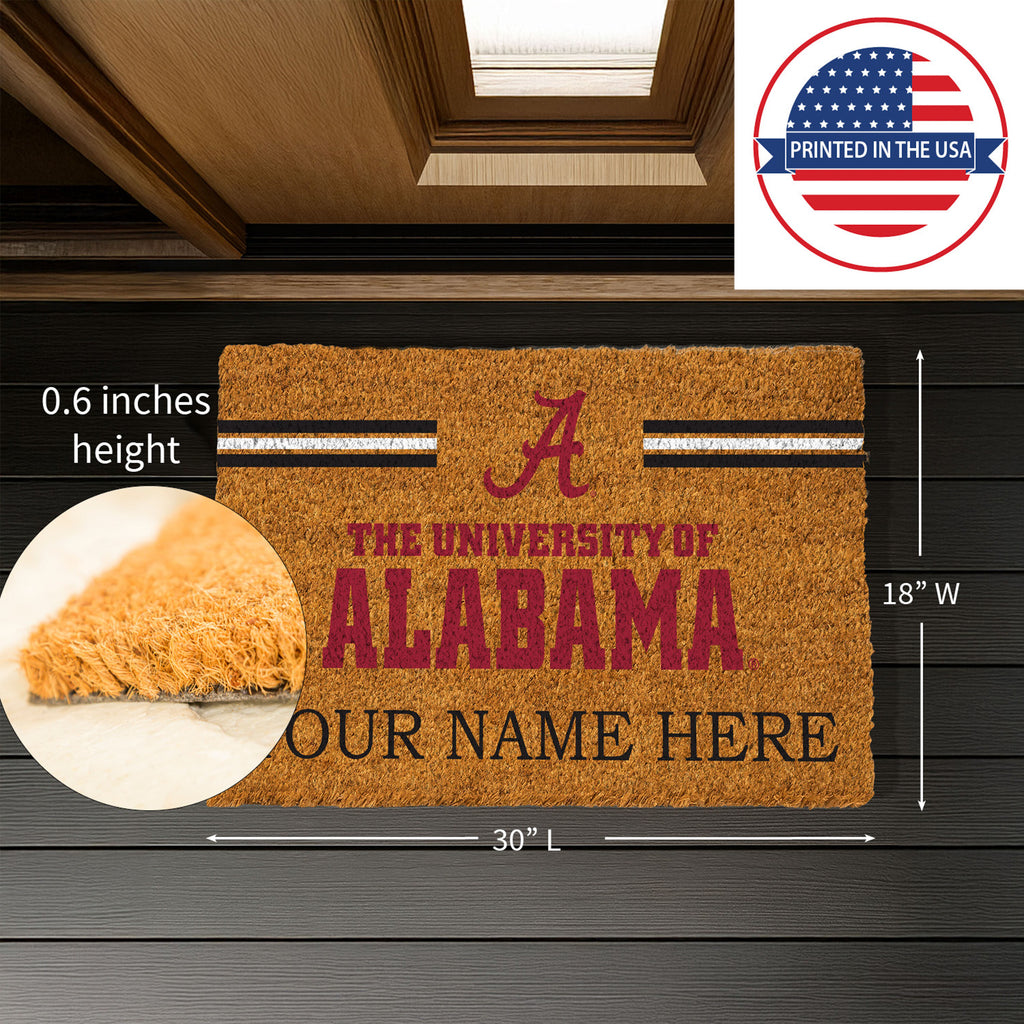University of Alabama Personalized Mat, Natural Coir with Color Logo, 30" x 18", Slide 7 of 15