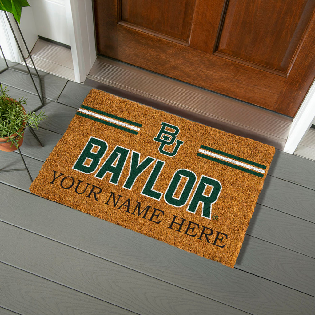 Baylor University Personalized Mat, Natural Coir with Color Logo, 30" x 18", Slide 6 of 16