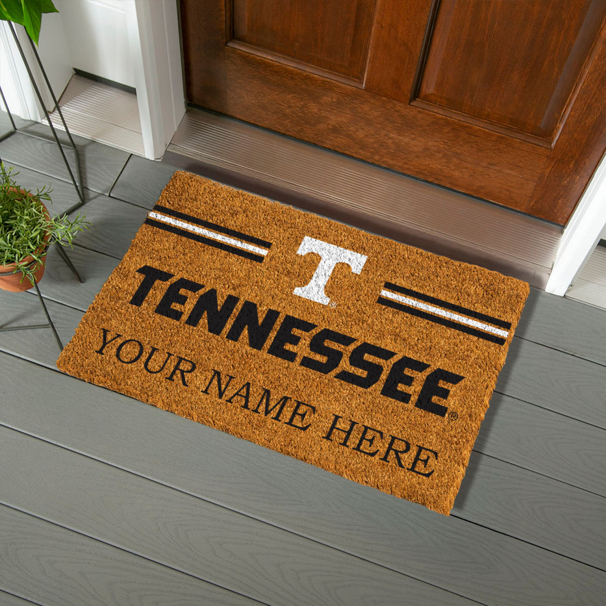 University of Tennessee Personalized Mat, Natural Coir with Color Logo, 30" x 18", Slide 6 of 15