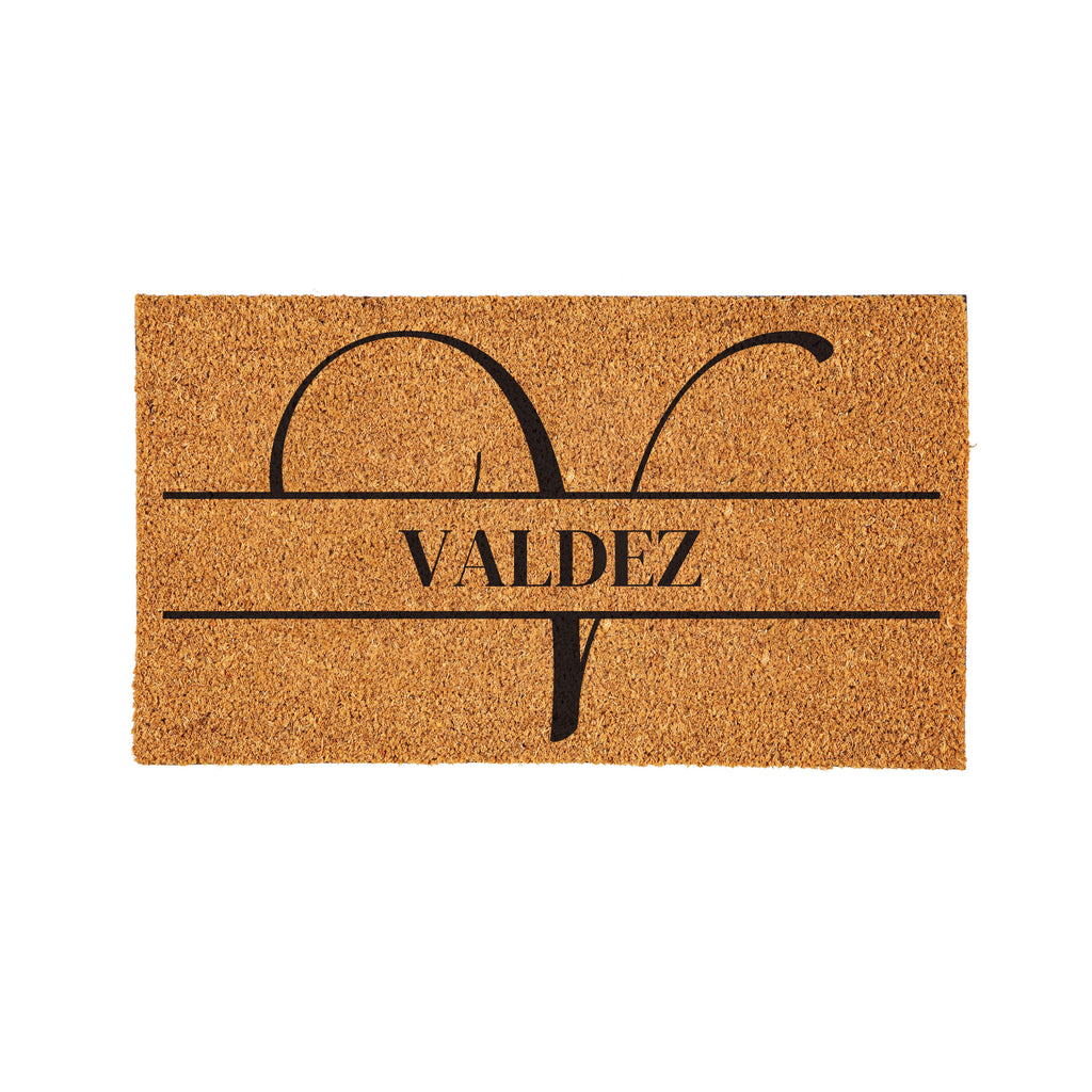 Modern Personalized Monogram Coir Mat 18"x30", Slide 23 of 40