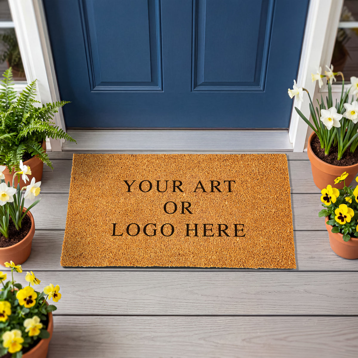 Upload Your Own Art, 30" x 18" Natural Coir Mat, Slide 2 of 2