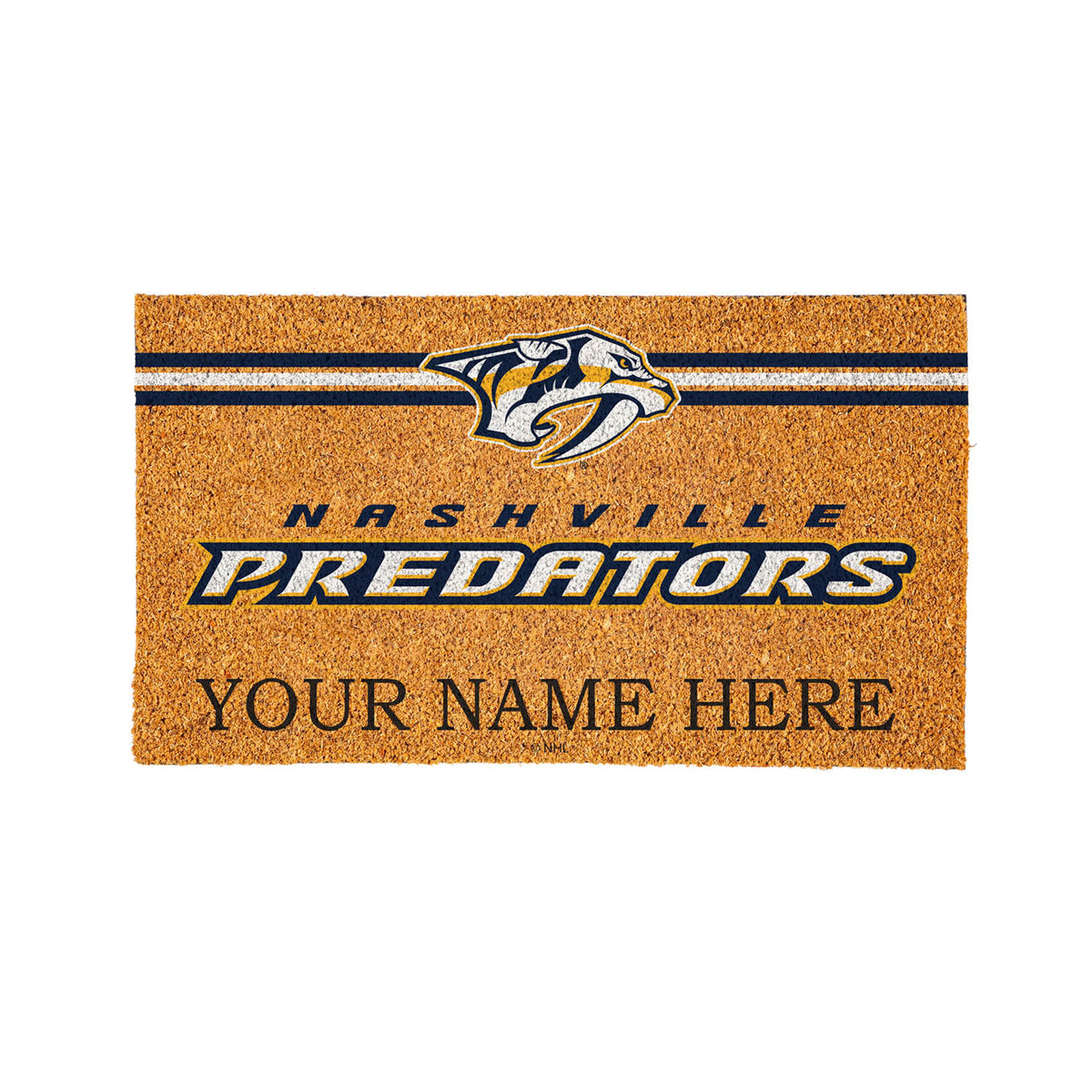 Nashville Predators Personalized Mat, Natural Coir with Color Logo, 30" x 18", Slide 14 of 15