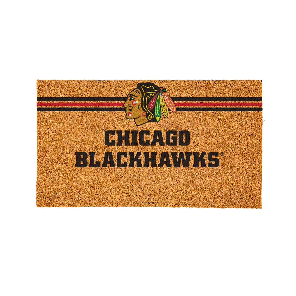 Chicago Blackhawks Personalized Mat, Natural Coir with Color Logo, 30" x 18", Slide 18 of 20