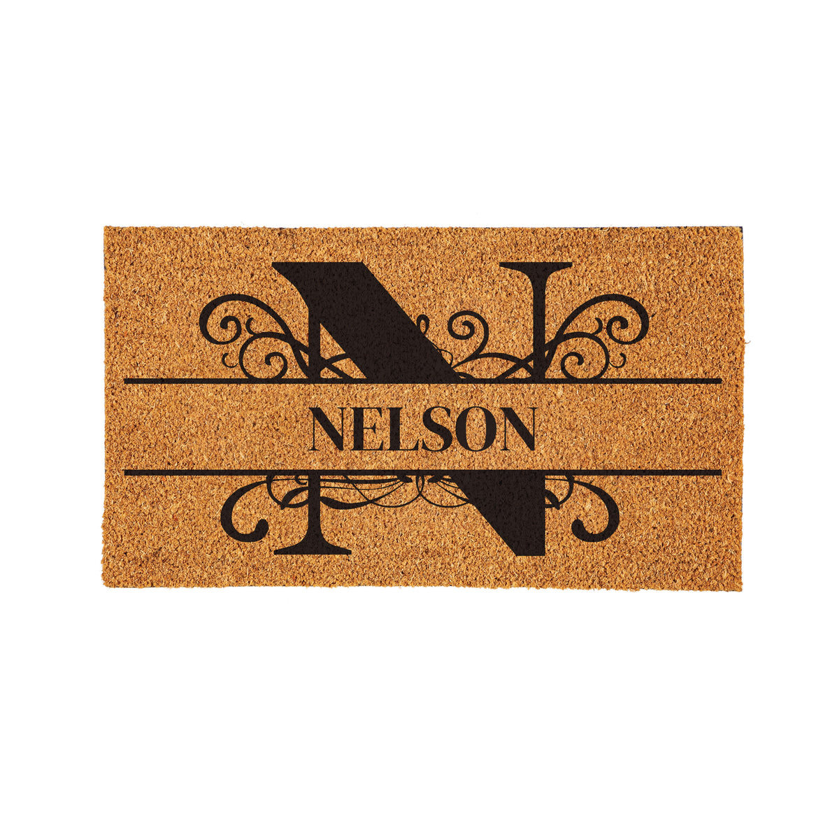 Personalized Scroll Monogram Coir Mat 18"x30", Slide 15 of 40