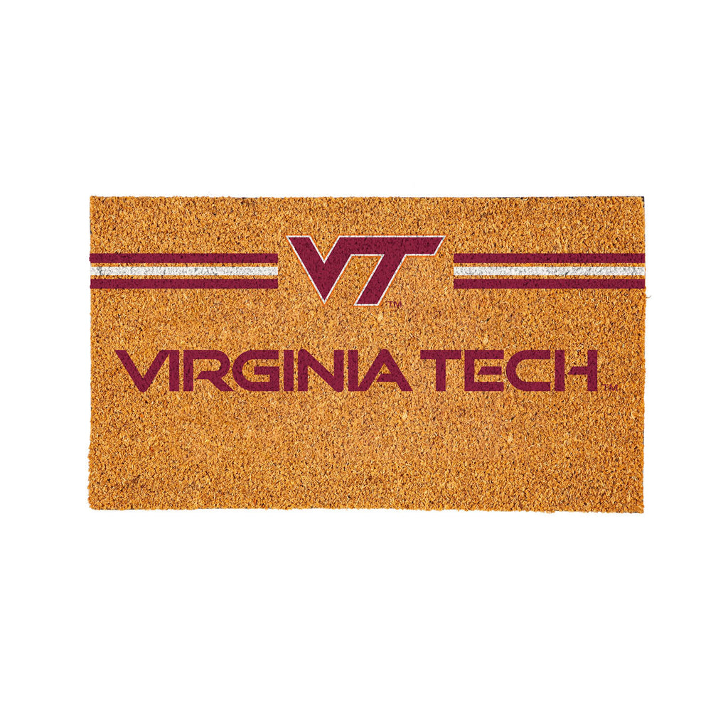 Virginia Tech Personalized Mat, Natural Coir with Color Logo, 30" x 18", Slide 11 of 15