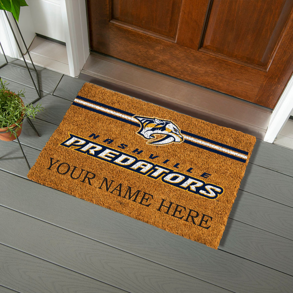 Nashville Predators Personalized Mat, Natural Coir with Color Logo, 30" x 18", Slide 6 of 15