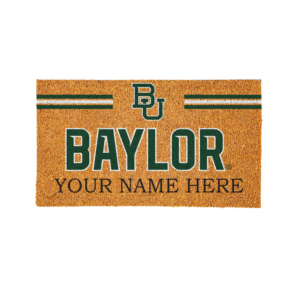 Baylor University Personalized Mat, Natural Coir with Color Logo, 30" x 18", Slide 12 of 16