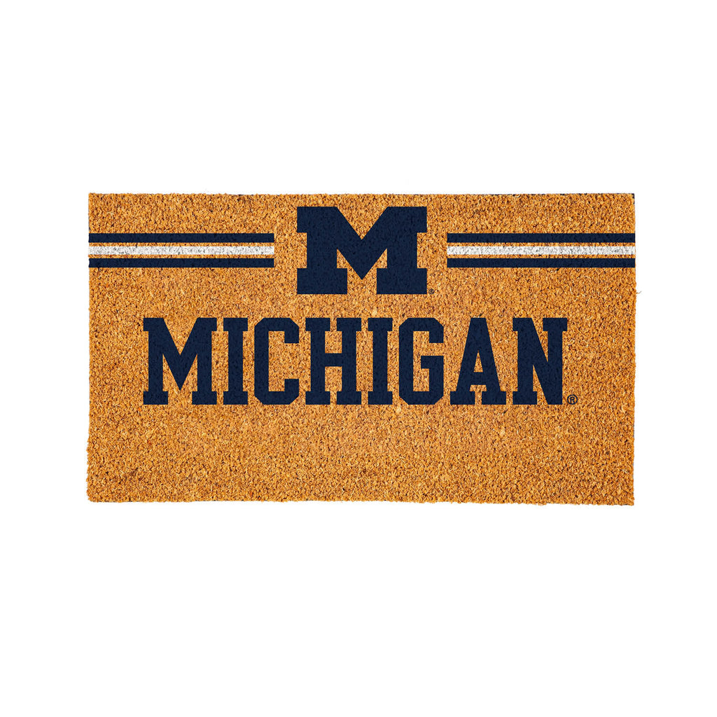 University Of Michigan Personalized Mat, Natural Coir with Color Logo, 30" x 18", Slide 12 of 15