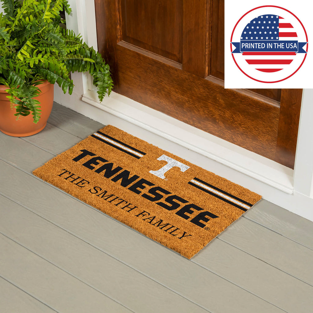University of Tennessee Personalized Mat, Natural Coir with Color Logo, 30" x 18", Slide 10 of 15