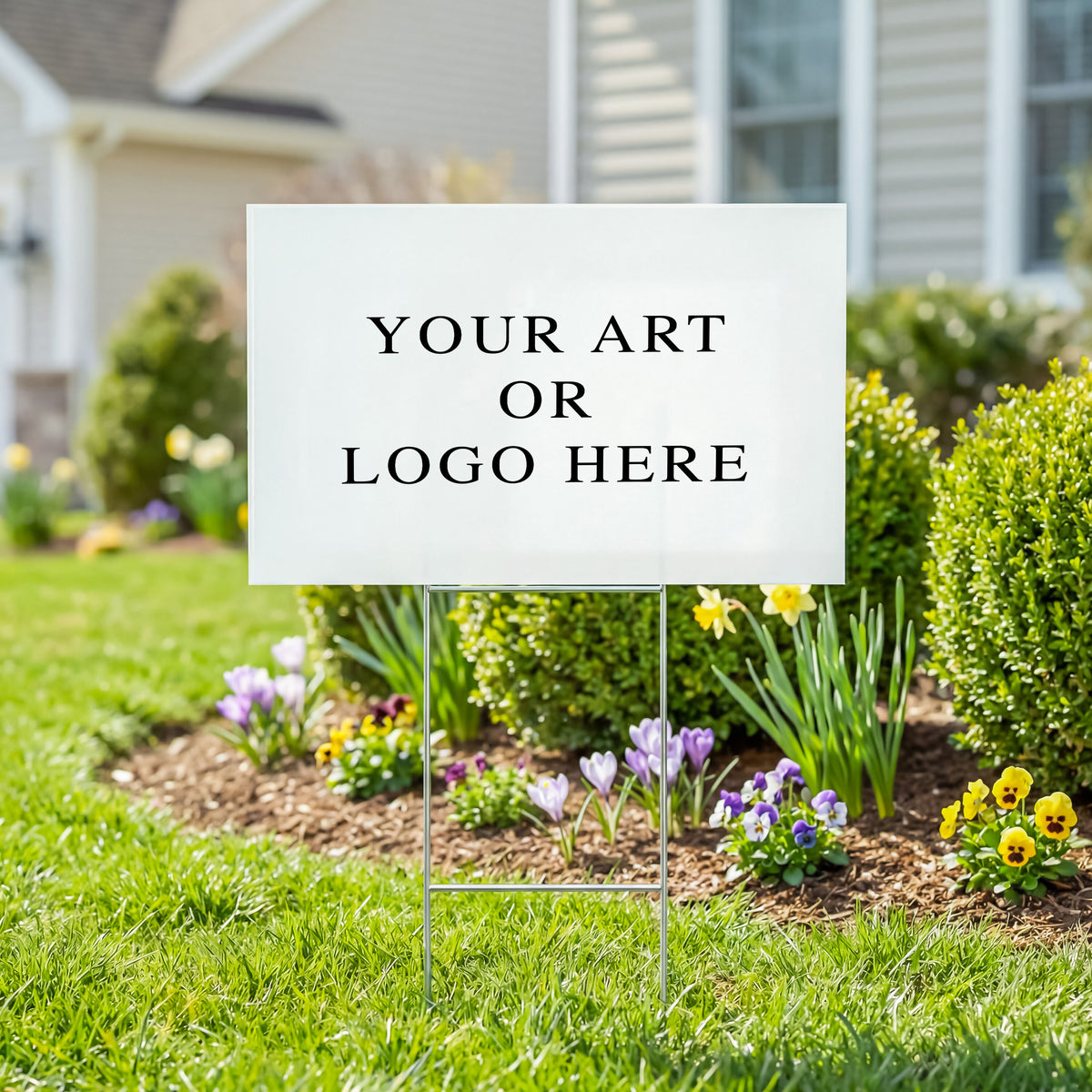 Upload Your Own Art, Yard Sign Board White 24x18, Slide 2 of 3